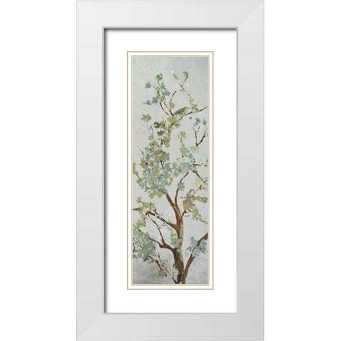 BLOOM II White Modern Wood Framed Art Print with Double Matting by PI Galerie