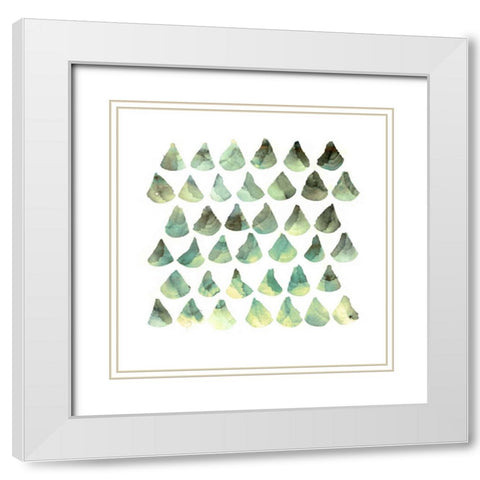 Scales White Modern Wood Framed Art Print with Double Matting by PI Galerie