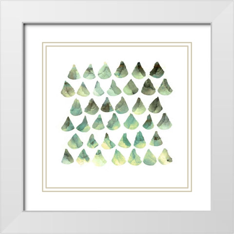Scales White Modern Wood Framed Art Print with Double Matting by PI Galerie