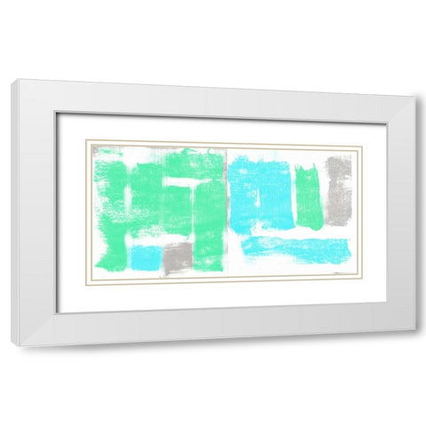 Geo II White Modern Wood Framed Art Print with Double Matting by PI Galerie