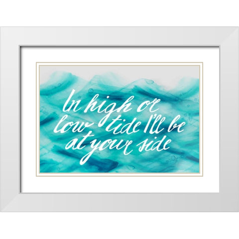 In Low Tide White Modern Wood Framed Art Print with Double Matting by PI Galerie