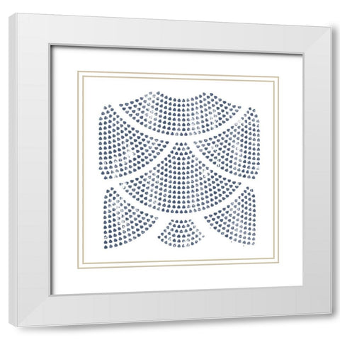 Waves White Modern Wood Framed Art Print with Double Matting by PI Studio