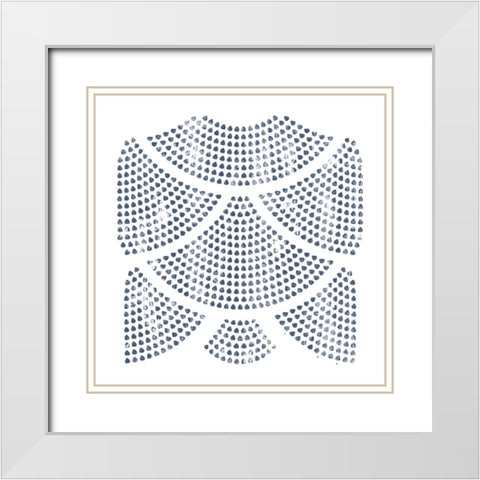 Waves White Modern Wood Framed Art Print with Double Matting by PI Studio