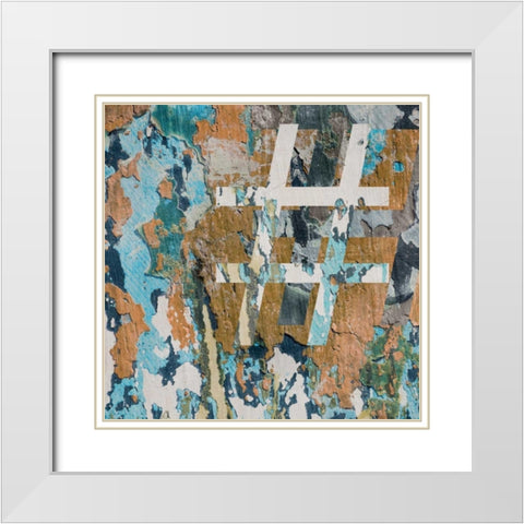 Hashtag White Modern Wood Framed Art Print with Double Matting by PI Studio