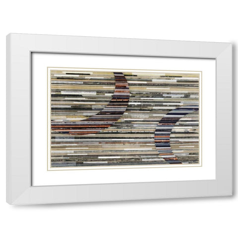 Serendipity II White Modern Wood Framed Art Print with Double Matting by PI Studio