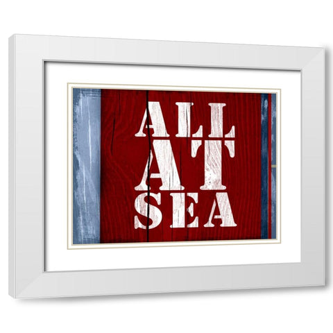 All at Sea White Modern Wood Framed Art Print with Double Matting by PI Studio