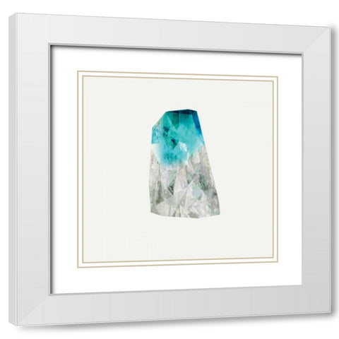 Crystal II White Modern Wood Framed Art Print with Double Matting by PI Studio