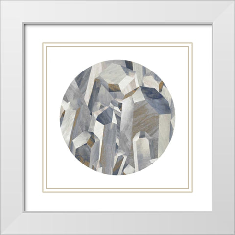 Gems I White Modern Wood Framed Art Print with Double Matting by PI Studio