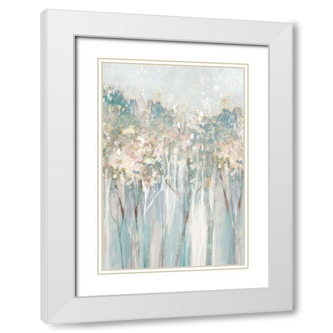 Dewy II  White Modern Wood Framed Art Print with Double Matting by Collabera, Pamela