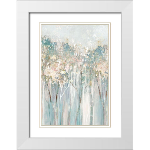 Dewy II  White Modern Wood Framed Art Print with Double Matting by Collabera, Pamela