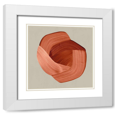 Crema  White Modern Wood Framed Art Print with Double Matting by PI Studio
