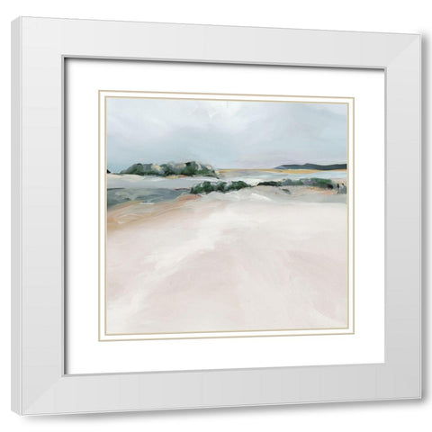 Shimmering Path  White Modern Wood Framed Art Print with Double Matting by PI Studio