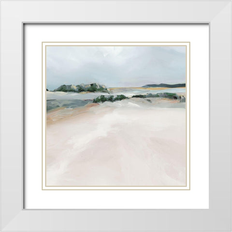 Shimmering Path  White Modern Wood Framed Art Print with Double Matting by PI Studio