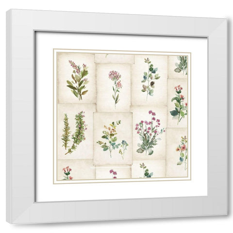 My Motherâ€™s Garden White Modern Wood Framed Art Print with Double Matting by Pi Studio