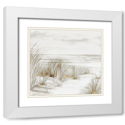 Missing Summer White Modern Wood Framed Art Print with Double Matting by PI Studio