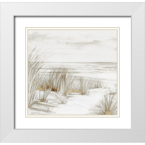 Missing Summer White Modern Wood Framed Art Print with Double Matting by PI Studio