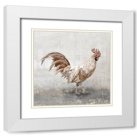Rustic Roaster White Modern Wood Framed Art Print with Double Matting by Pi Studio