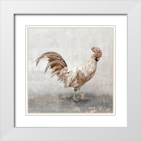 Rustic Roaster White Modern Wood Framed Art Print with Double Matting by Pi Studio