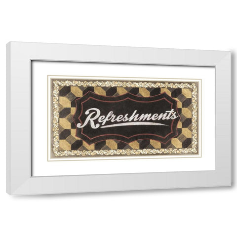 Refreshments White Modern Wood Framed Art Print with Double Matting by PI Studio