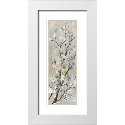 Blossom II White Modern Wood Framed Art Print with Double Matting by PI Studio