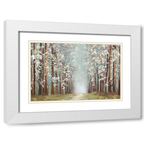 Apple Orchard White Modern Wood Framed Art Print with Double Matting by PI Studio