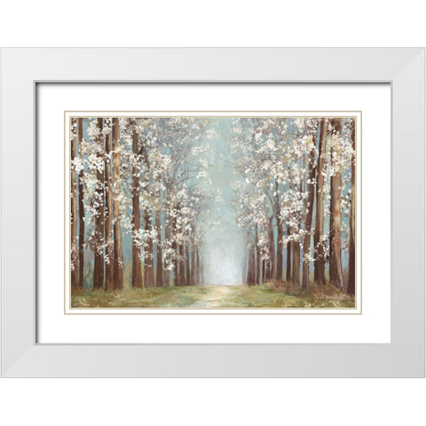 Apple Orchard White Modern Wood Framed Art Print with Double Matting by PI Studio