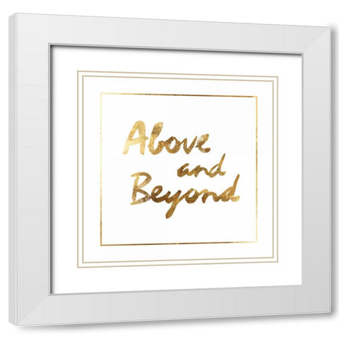 above and beyond  White Modern Wood Framed Art Print with Double Matting by PI Studio