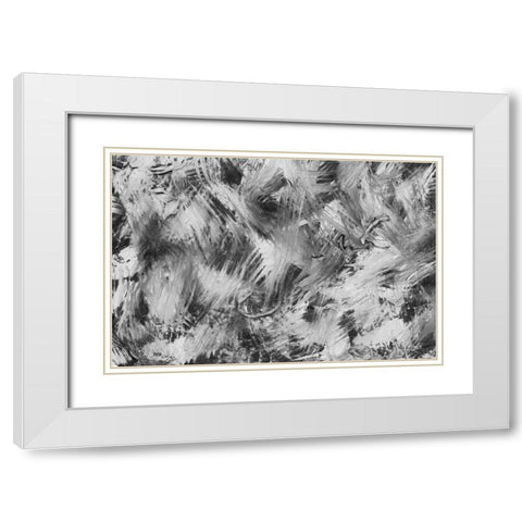 Blue Botannical V White Modern Wood Framed Art Print with Double Matting by PI Studio