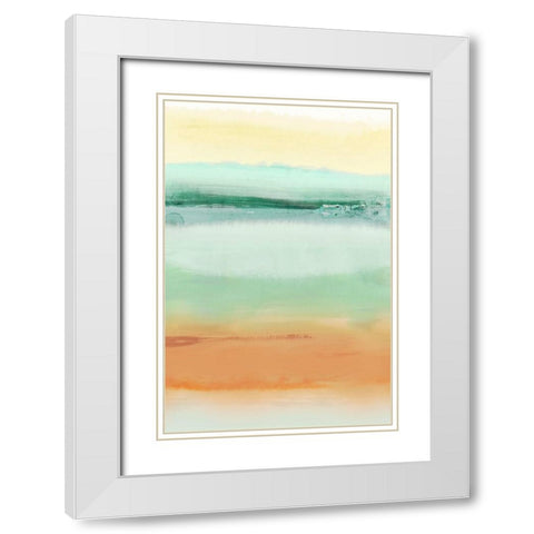 Drawn Out White Modern Wood Framed Art Print with Double Matting by PI Studio