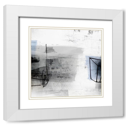 Grounded IV White Modern Wood Framed Art Print with Double Matting by PI Studio