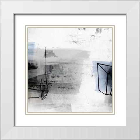 Grounded IV White Modern Wood Framed Art Print with Double Matting by PI Studio