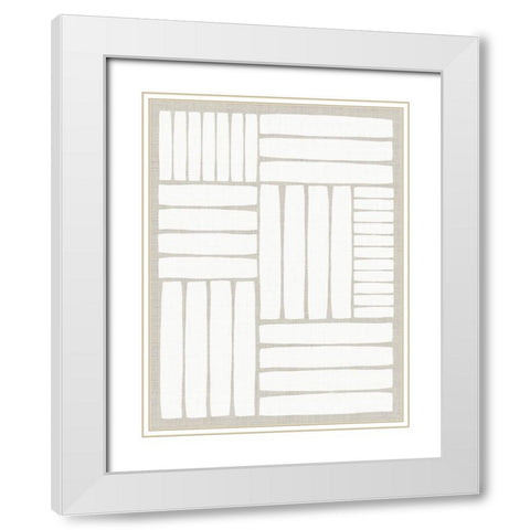 Free Rhythm White Modern Wood Framed Art Print with Double Matting by PI Studio