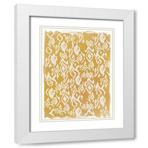 Eclat Pattern  White Modern Wood Framed Art Print with Double Matting by PI Studio