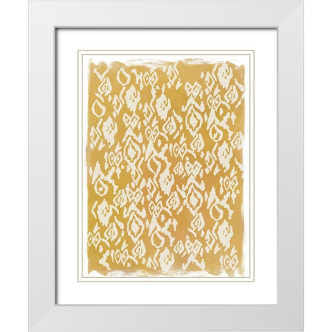 Eclat Pattern  White Modern Wood Framed Art Print with Double Matting by PI Studio