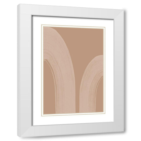 August Night I White Modern Wood Framed Art Print with Double Matting by PI Studio