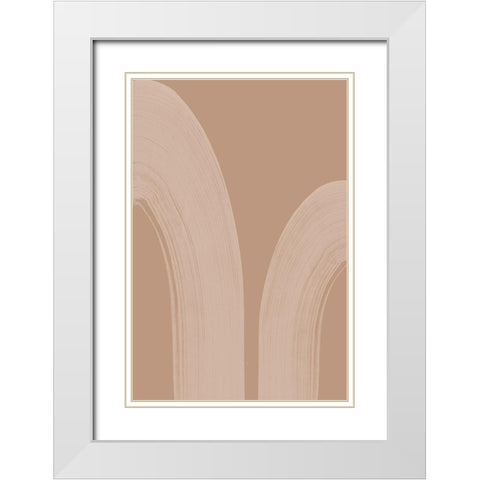 August Night I White Modern Wood Framed Art Print with Double Matting by PI Studio