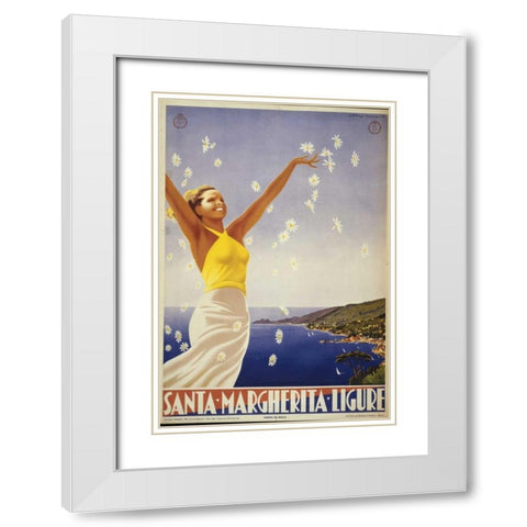 Santa Margherita White Modern Wood Framed Art Print with Double Matting by PI Collection