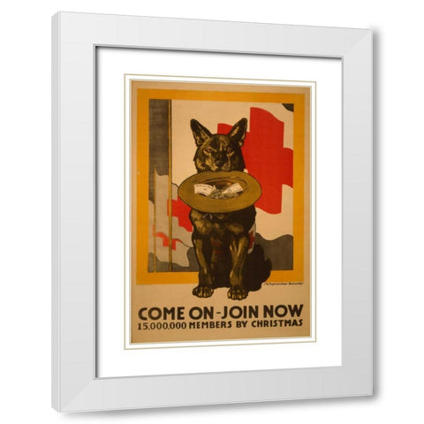 Join Now White Modern Wood Framed Art Print with Double Matting by PI Collection