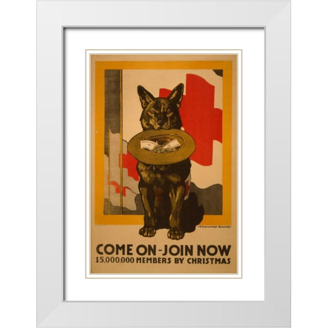 Join Now White Modern Wood Framed Art Print with Double Matting by PI Collection