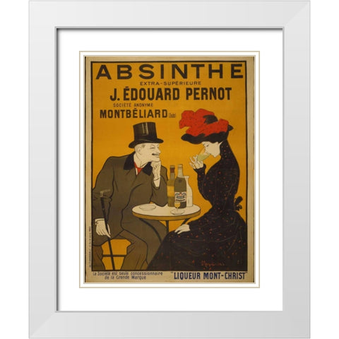 Absinthe White Modern Wood Framed Art Print with Double Matting by PI Collection