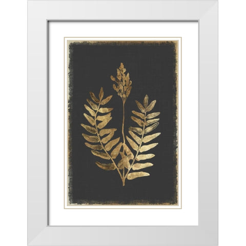 Flowering Fern White Modern Wood Framed Art Print with Double Matting by PI Collection
