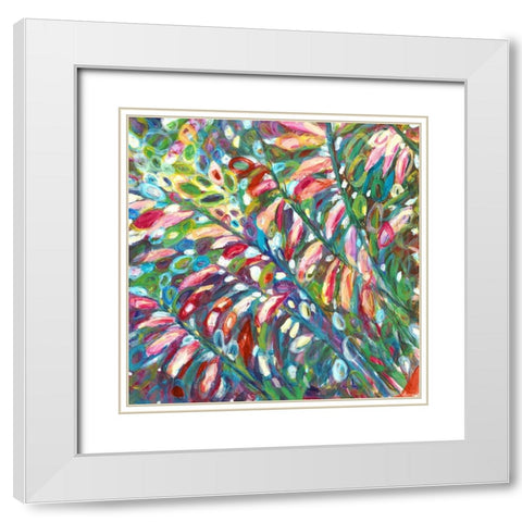 Colorful Bluebells White Modern Wood Framed Art Print with Double Matting by Kelly, Rea