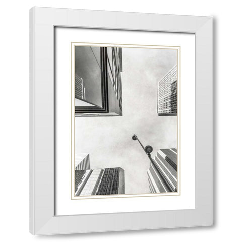 Arc I White Modern Wood Framed Art Print with Double Matting by Cotter, Rick