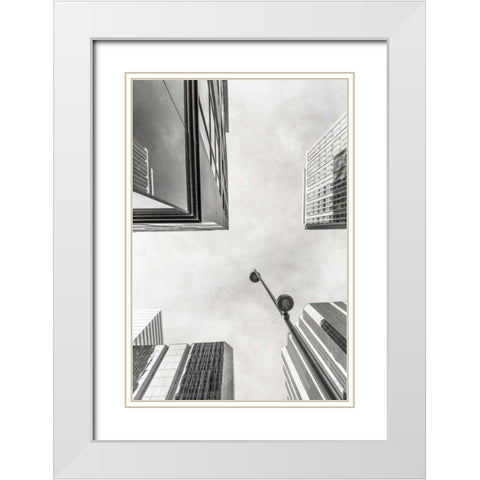 Arc I White Modern Wood Framed Art Print with Double Matting by Cotter, Rick