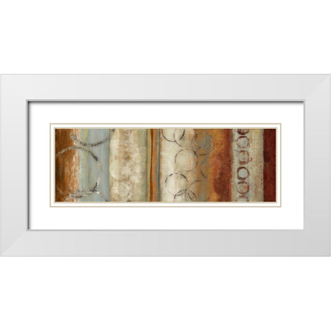 Juncture I White Modern Wood Framed Art Print with Double Matting by Reeves, Tom
