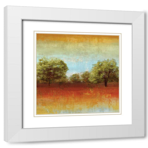 All Aglow II White Modern Wood Framed Art Print with Double Matting by Reeves, Tom