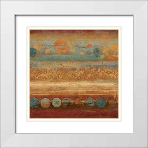 Pattern Play I White Modern Wood Framed Art Print with Double Matting by Reeves, Tom