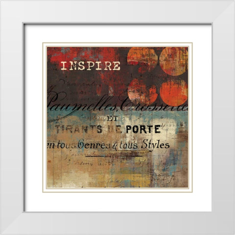 Inspire - Mini White Modern Wood Framed Art Print with Double Matting by Reeves, Tom