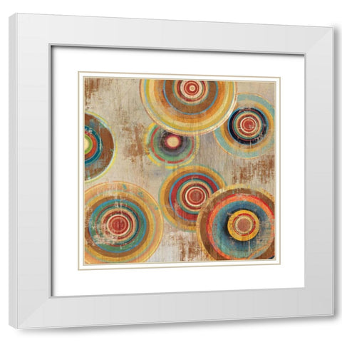 Living Colours I White Modern Wood Framed Art Print with Double Matting by Reeves, Tom
