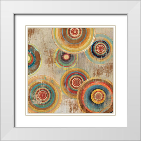 Living Colours I White Modern Wood Framed Art Print with Double Matting by Reeves, Tom